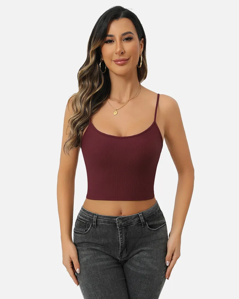 2 Pcs Sets Mesh Crop Top with Cami Top
