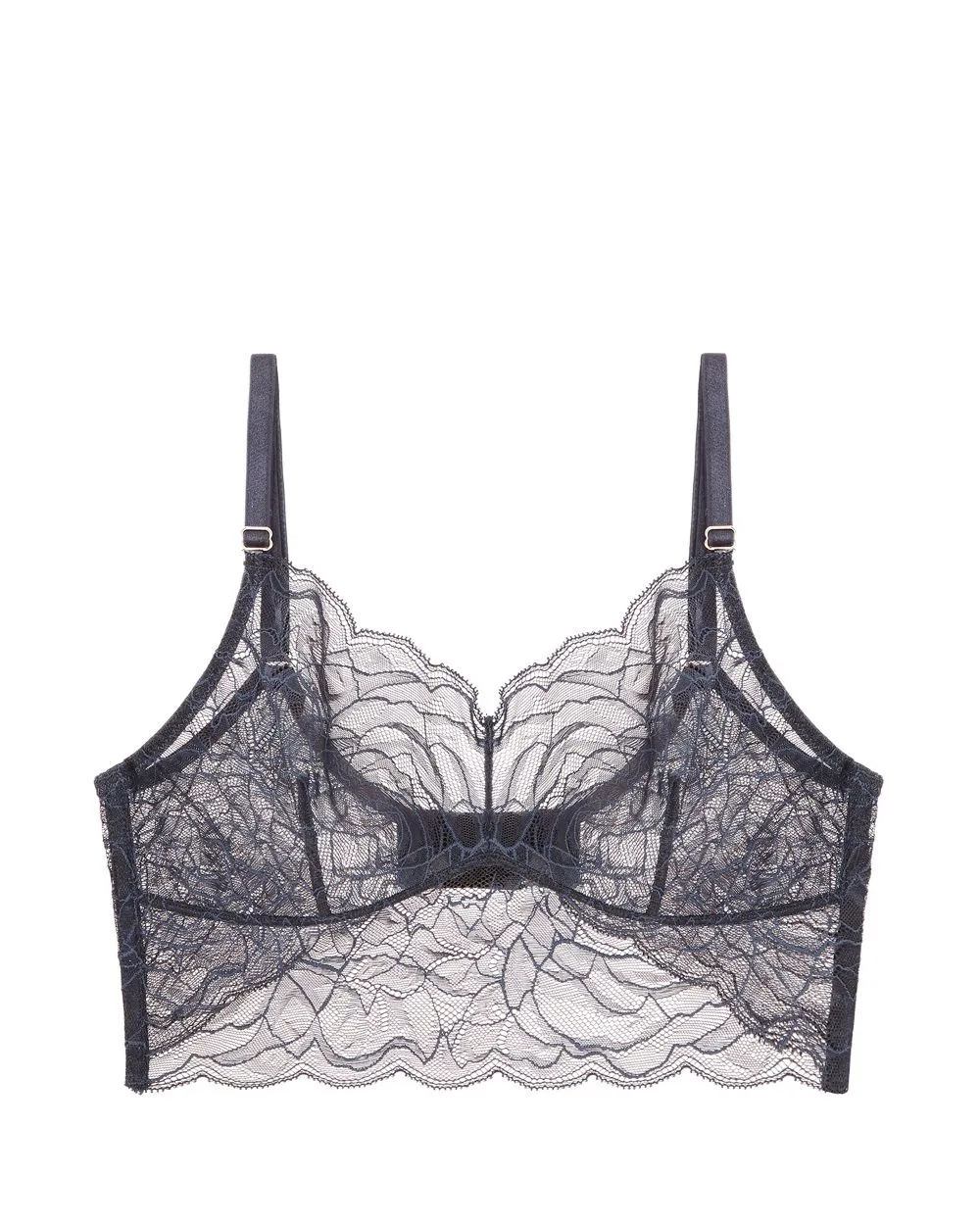 All Lace Roses Longline Bralette