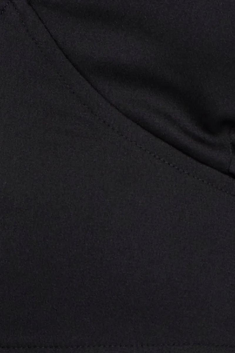 Black Cami Top Halter Satin