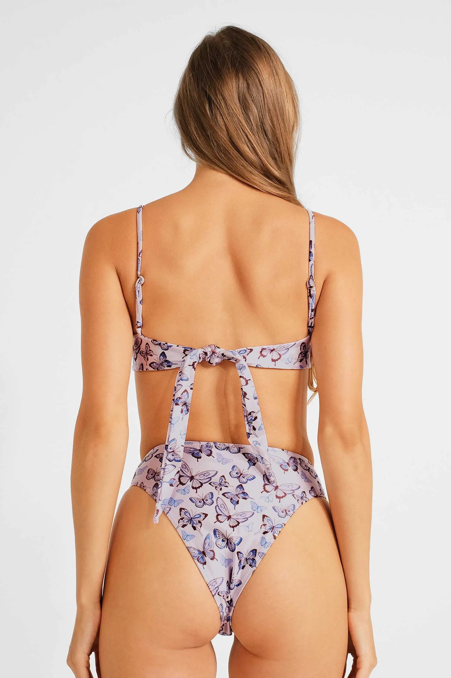 Brooke High Waist Medium Bottoms / Flutter Love Satin FINAL SALE