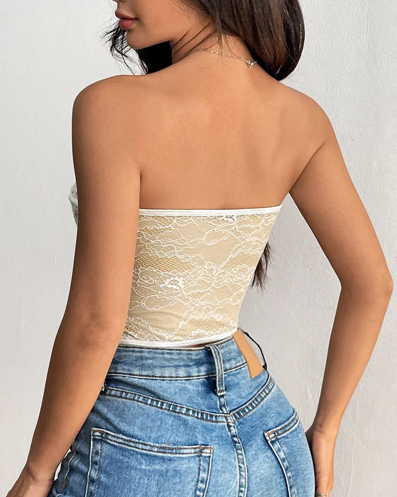 Elegant Lace Corset Bustier