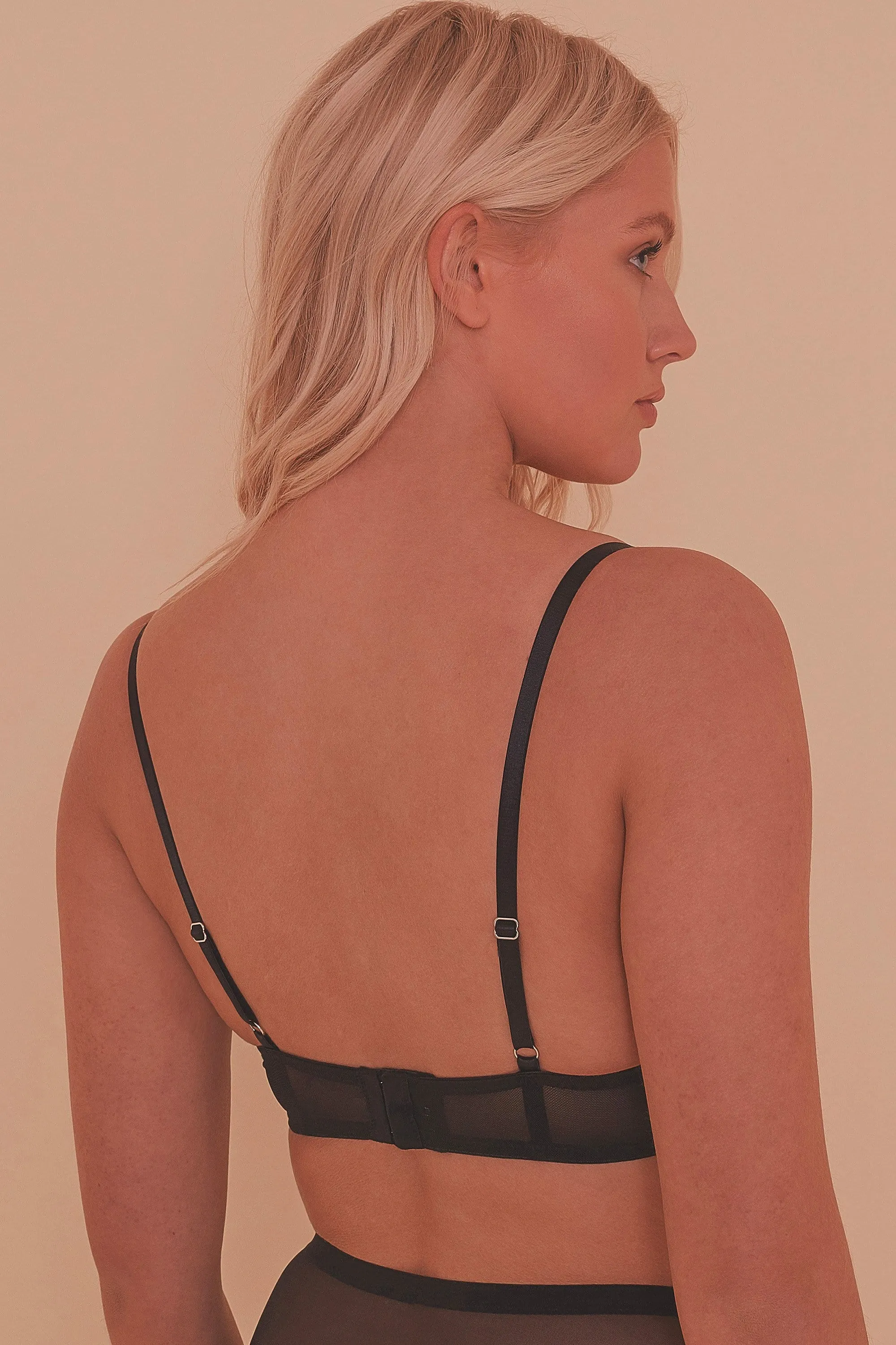 Emelda Lilac Ring detail Core satin and lace bra A - D