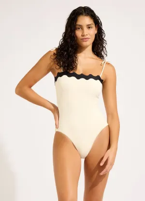 Gia Ric Rac Bandeau One Piece  - Ecru