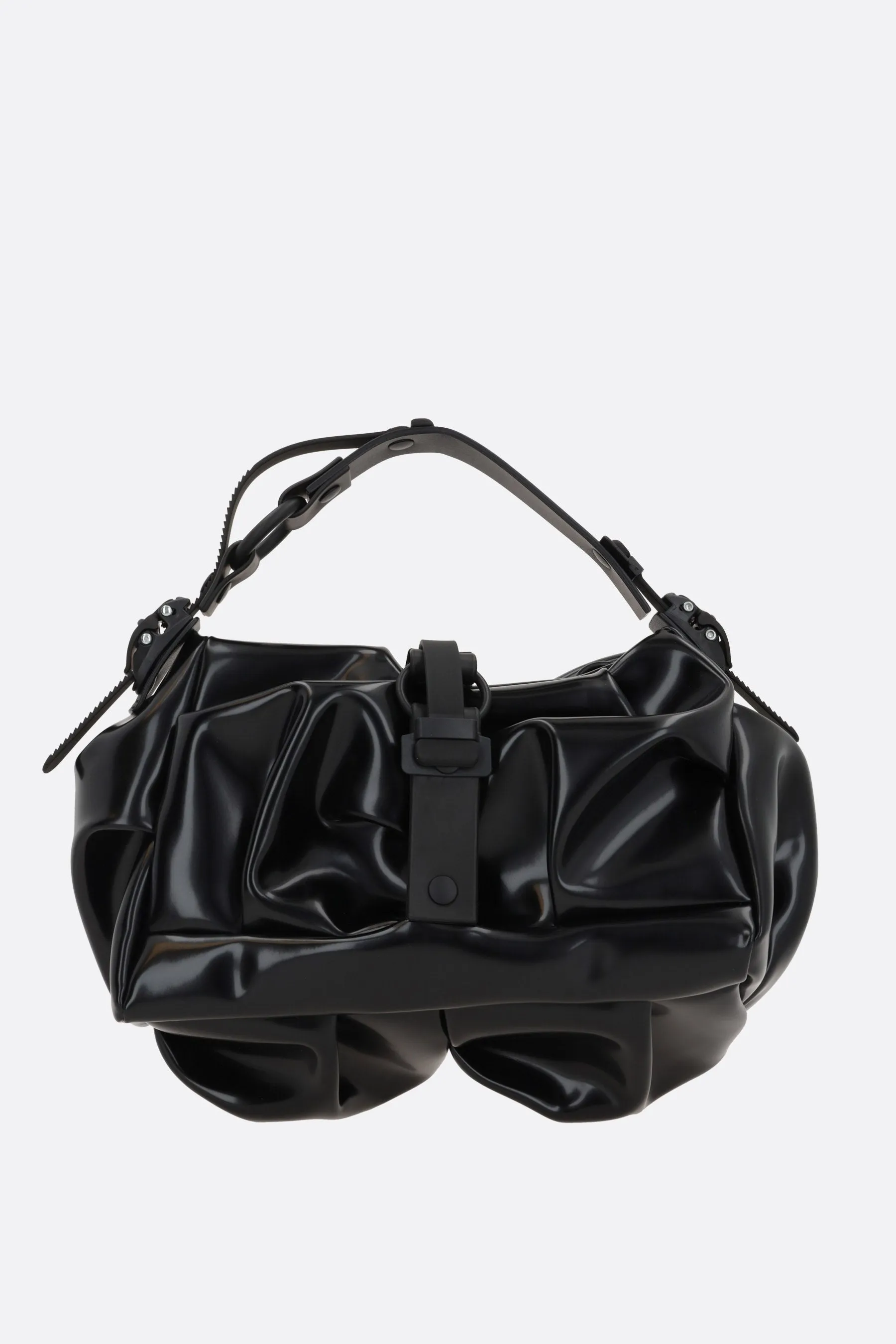 I96 handbag in shiny faux leather