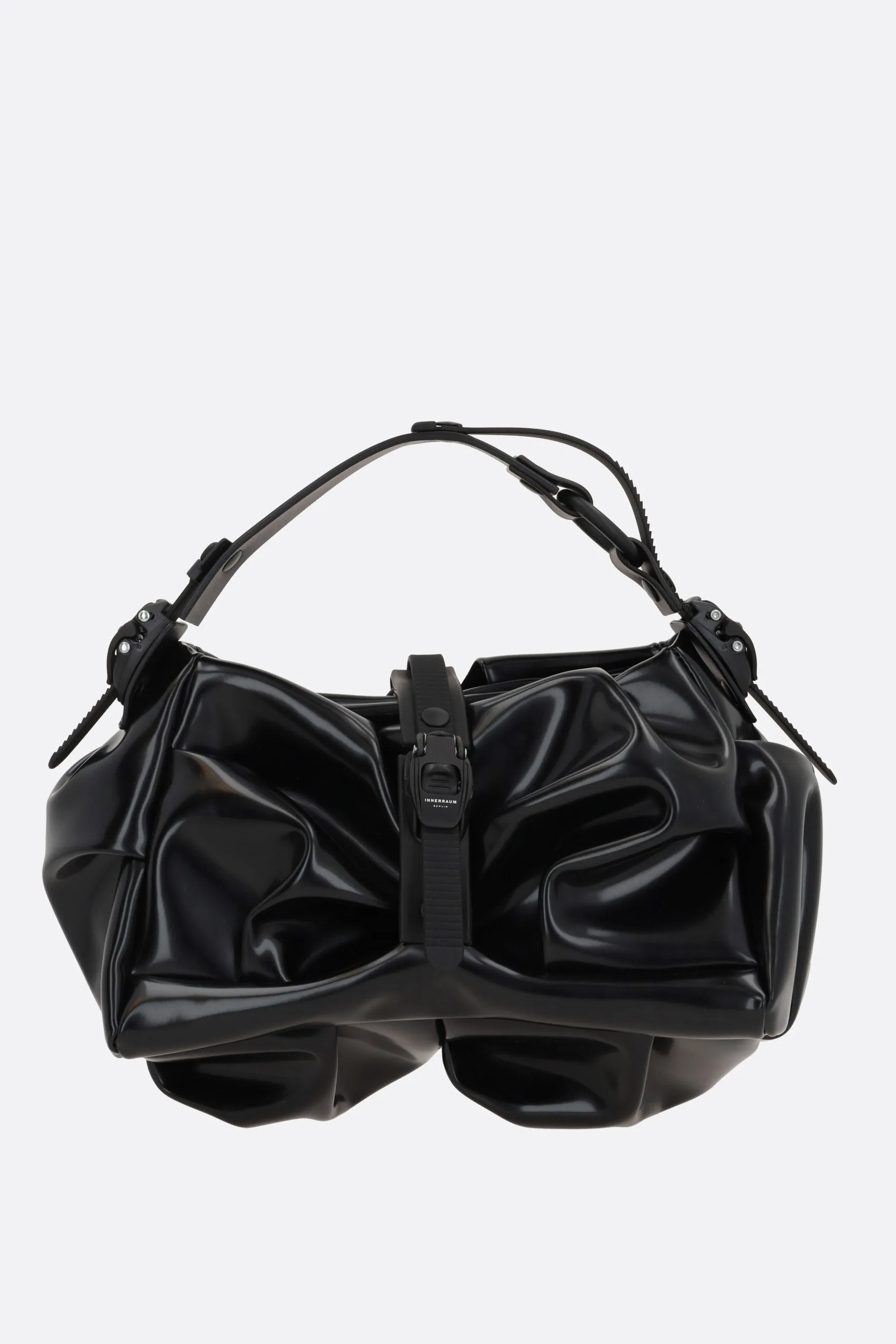 I96 handbag in shiny faux leather
