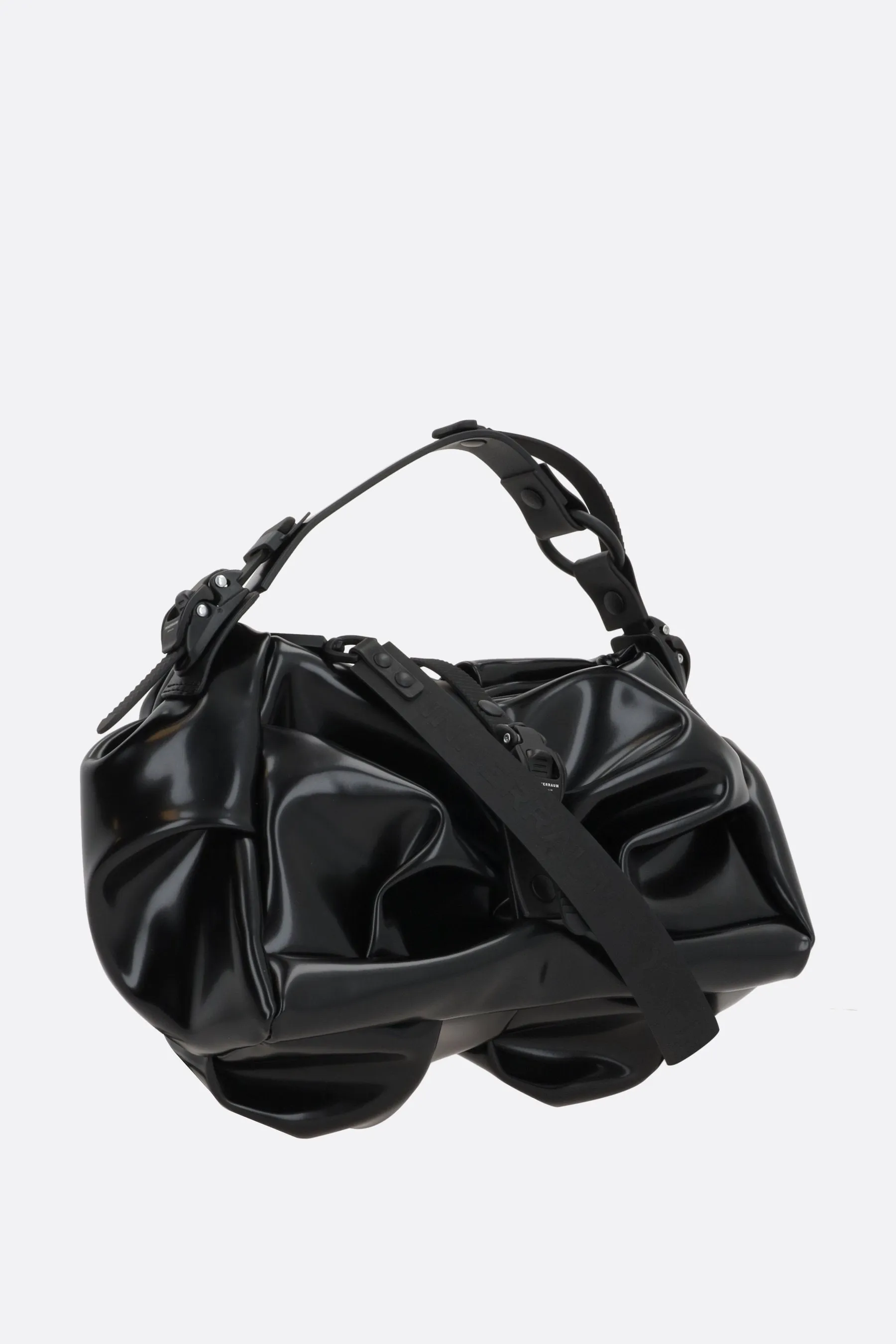 I96 handbag in shiny faux leather