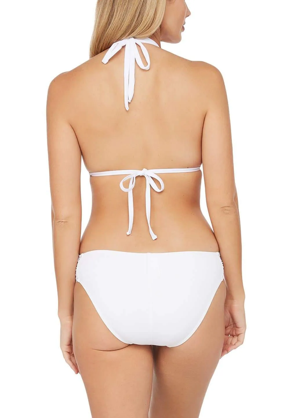 La Blanca White Halter Triangle Top