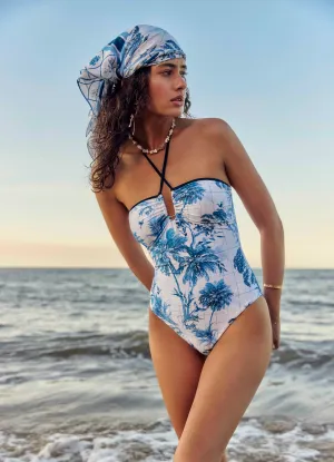 Marbella Trim Front One Piece - White