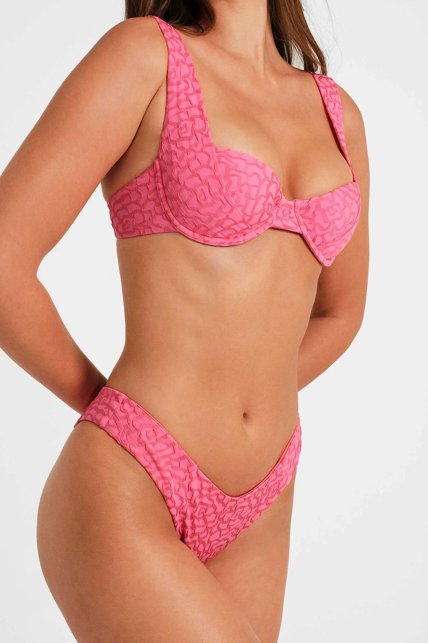 Maui Classic Cheeky Bottoms / Rosy Glow Jacquard FINAL SALE