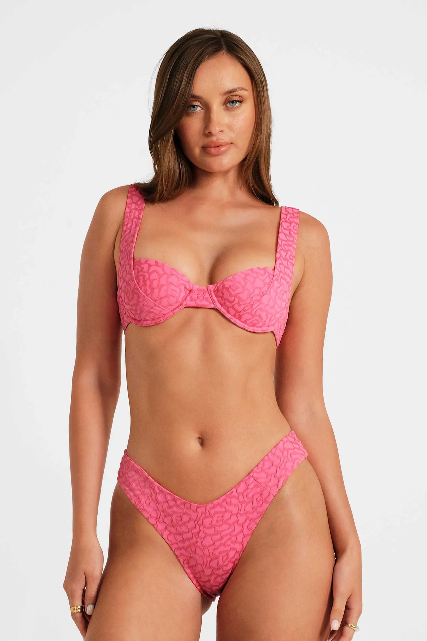 Maui Classic Cheeky Bottoms / Rosy Glow Jacquard FINAL SALE