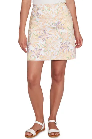 Peachy Keen Floral Skort