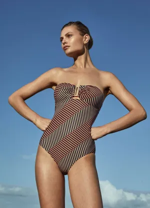 Raya Bandeau One Piece - Tobacco