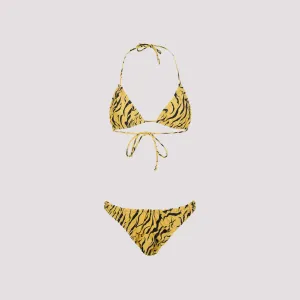 Reina Olga Guia Tiger Printed Triangle Cup Bikini Set