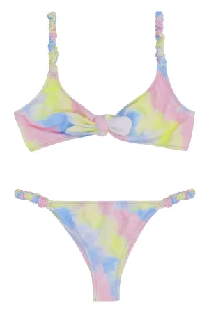 Reina Olga Tie-Dyed Triangle Bikini Set