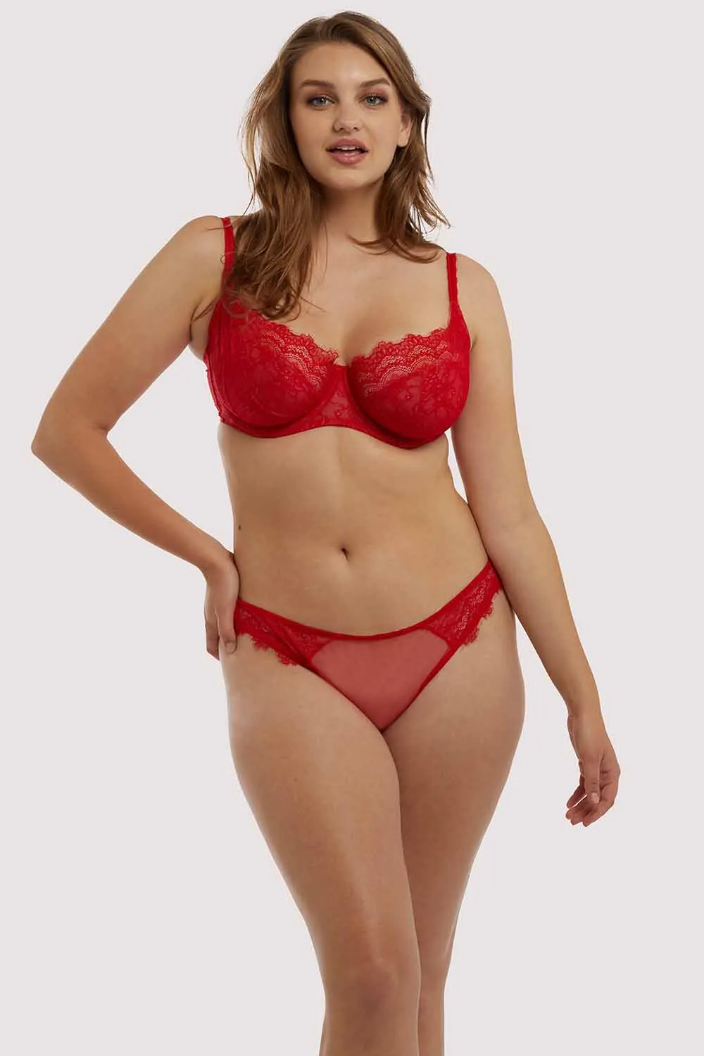 Rosalyn Red Balcony Bra