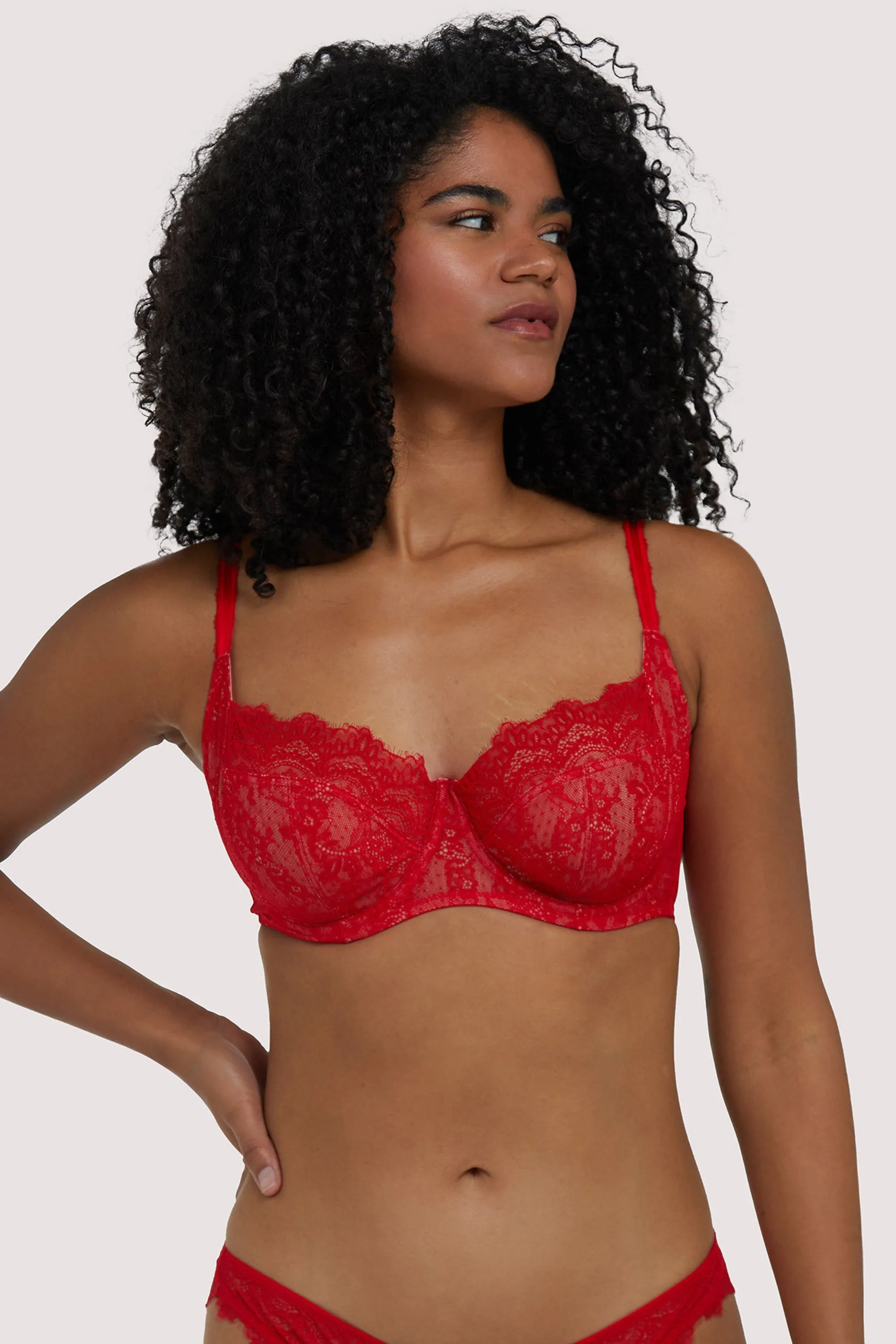 Rosalyn Red Balcony Bra