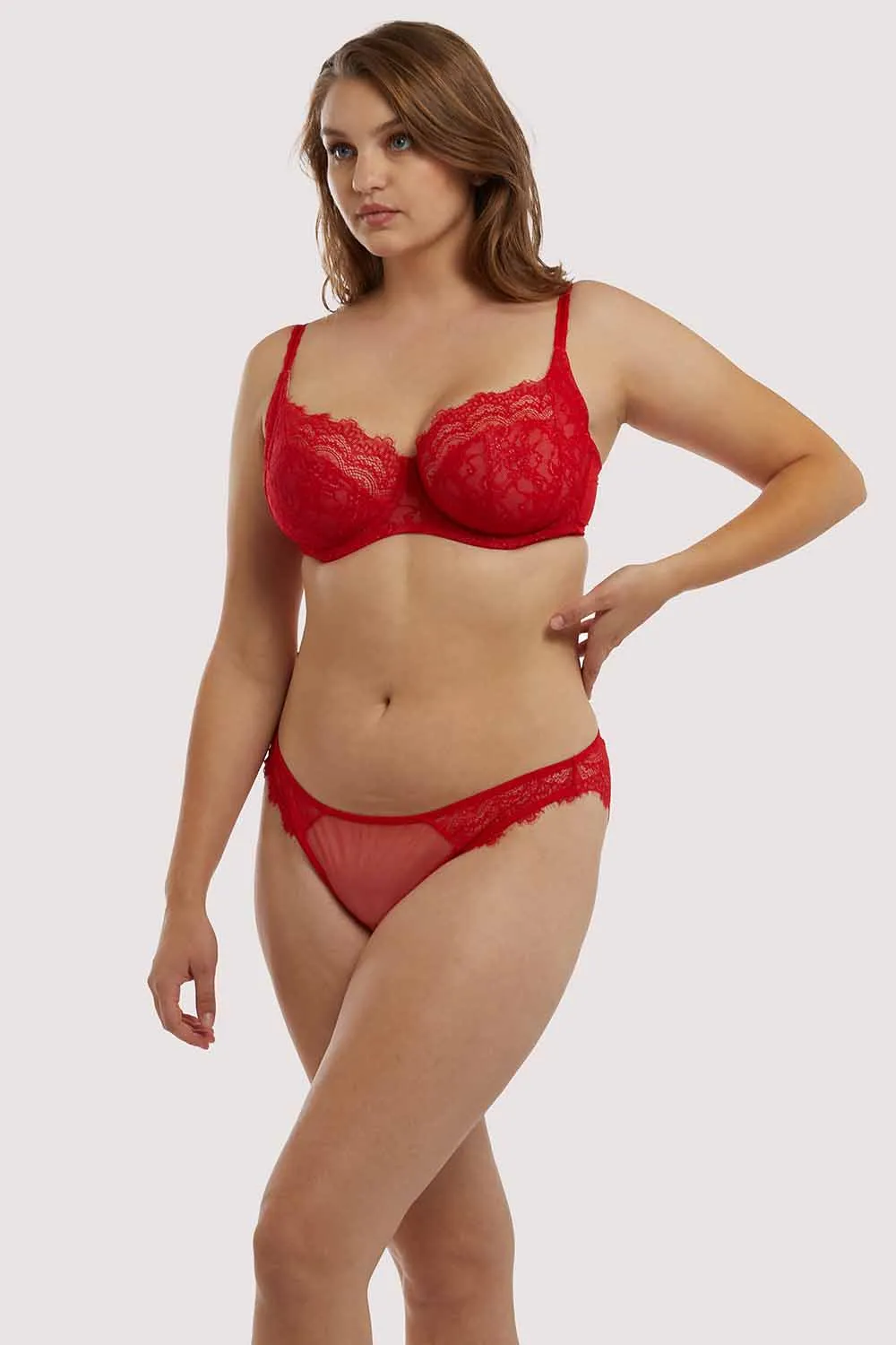 Rosalyn Red Balcony Bra