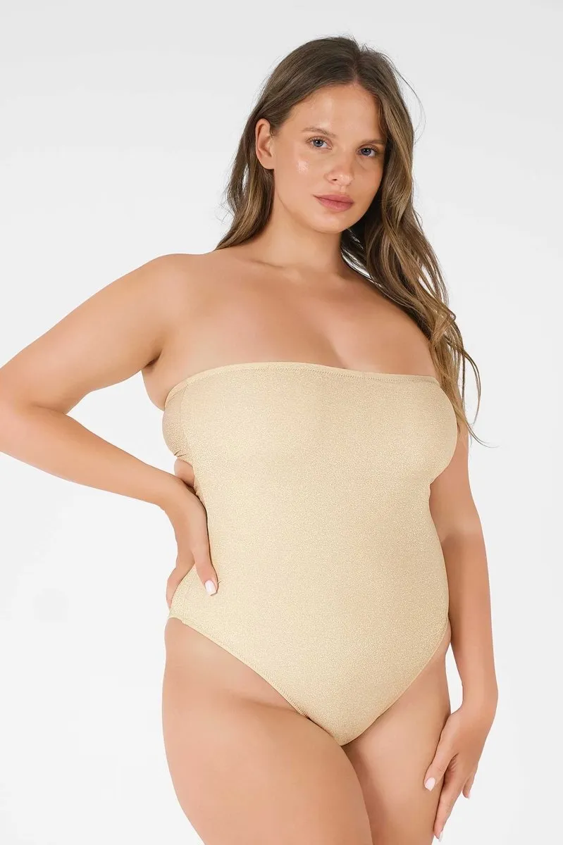 Scarlet One Piece / Champagne Shimmer