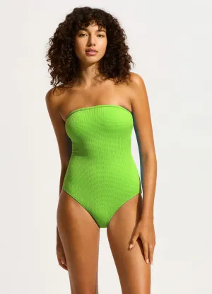 Sea Dive Bandeau One Piece - Jasmine Green