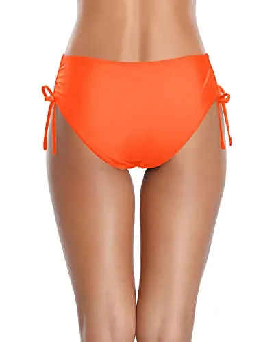 Seamless Full Coverage Basic Bikini Bottom-Neon Orange