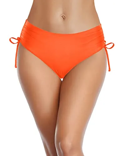 Seamless Full Coverage Basic Bikini Bottom-Neon Orange