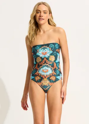 Spring Festival Bandeau One Piece - True Navy