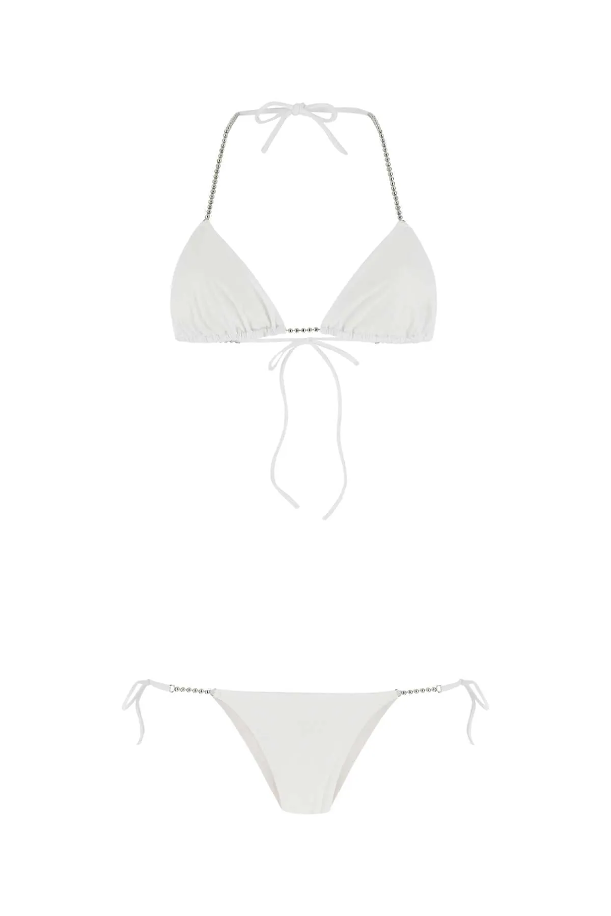 The Attico Logo Printed Triangle Bikini Set