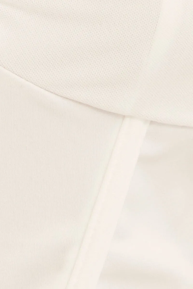 White V Wired Mesh Corset Top