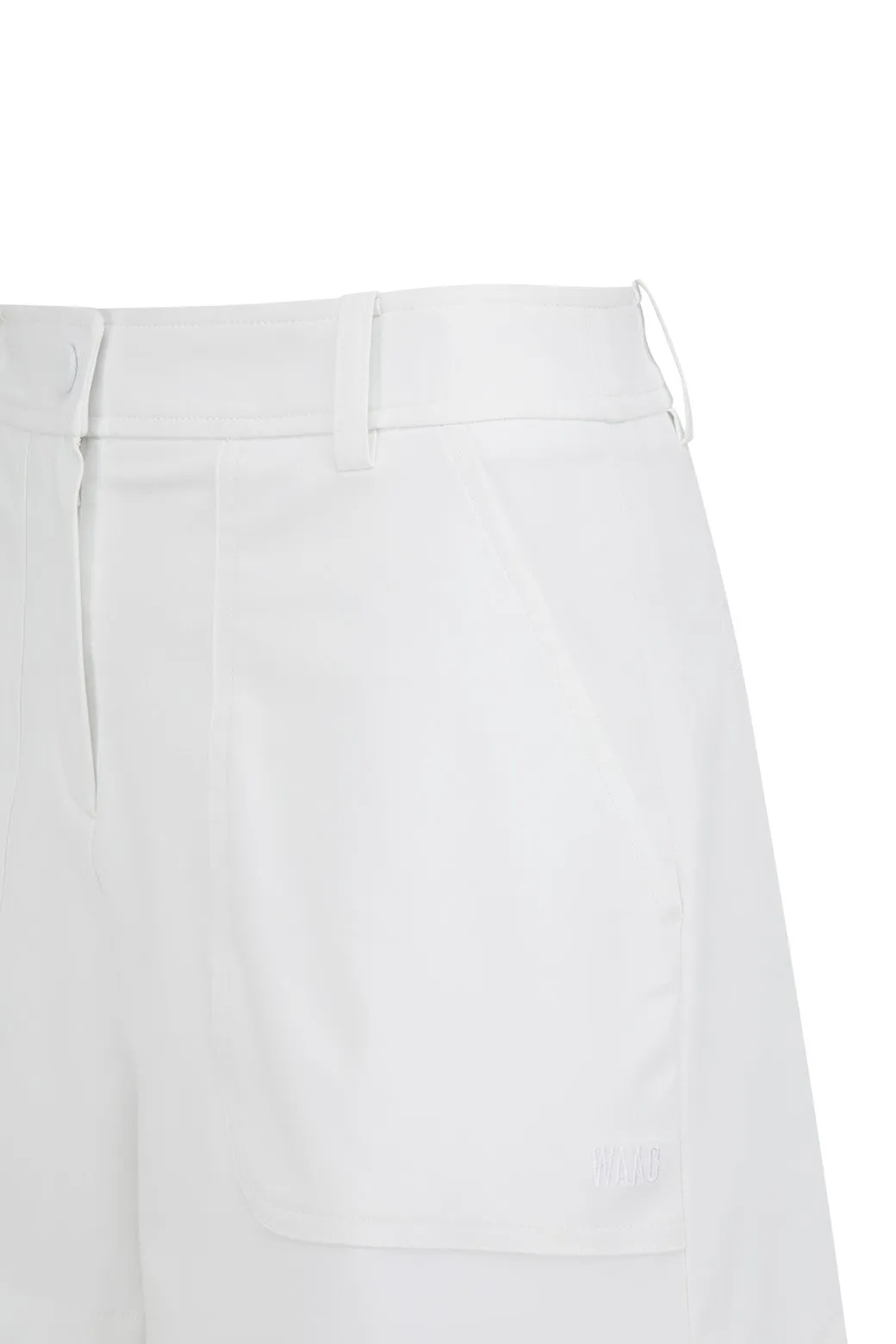 Women's Big Square Pocket Shorts White