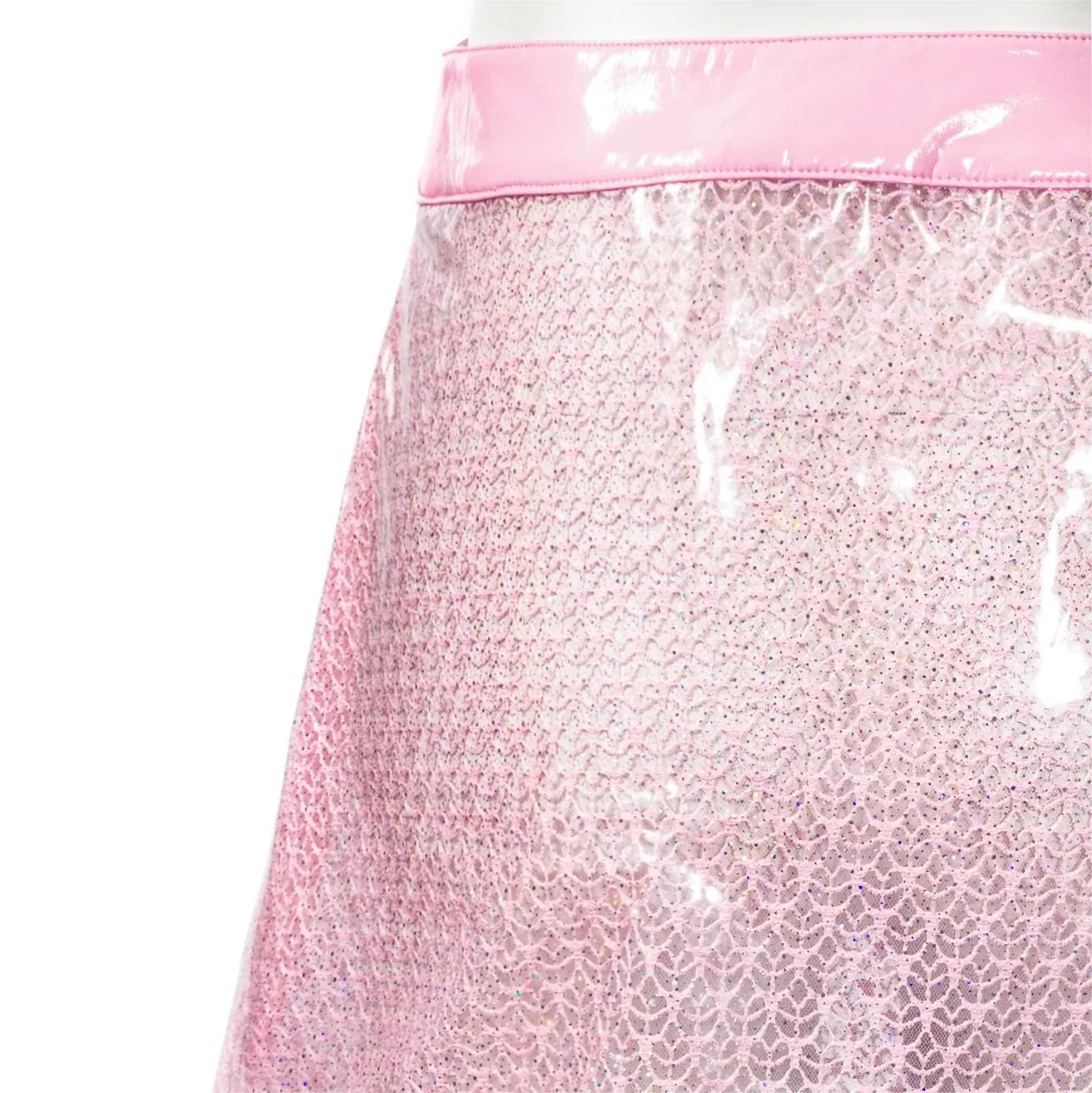 Women's Grunge Sheer  Lace-trimmed Short Skirt